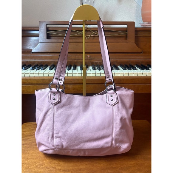 Coach Soho Leather Buckle Flap Shoulder Bag Blush Pink Hobo F24961 EUC - Picture 2 of 8